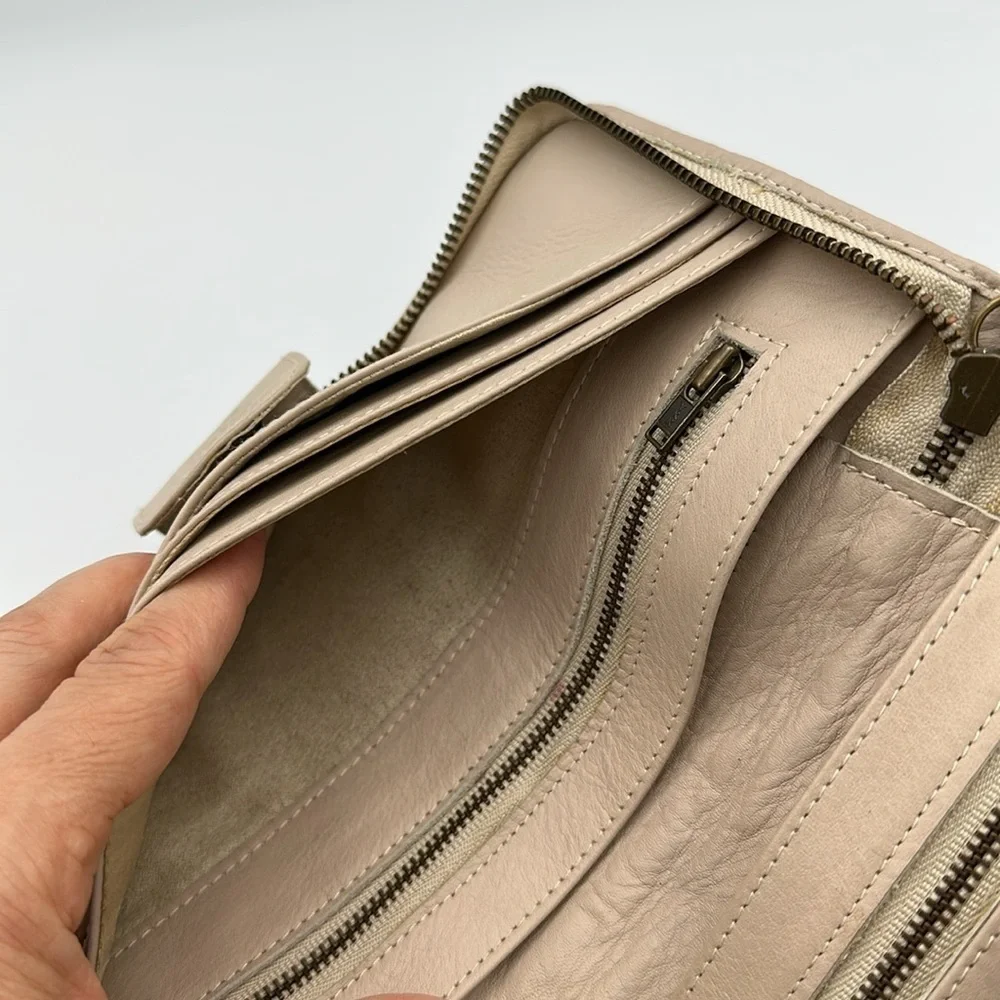 Bali ELF Handcrafted Leather Boho Wallet Clutch Stone